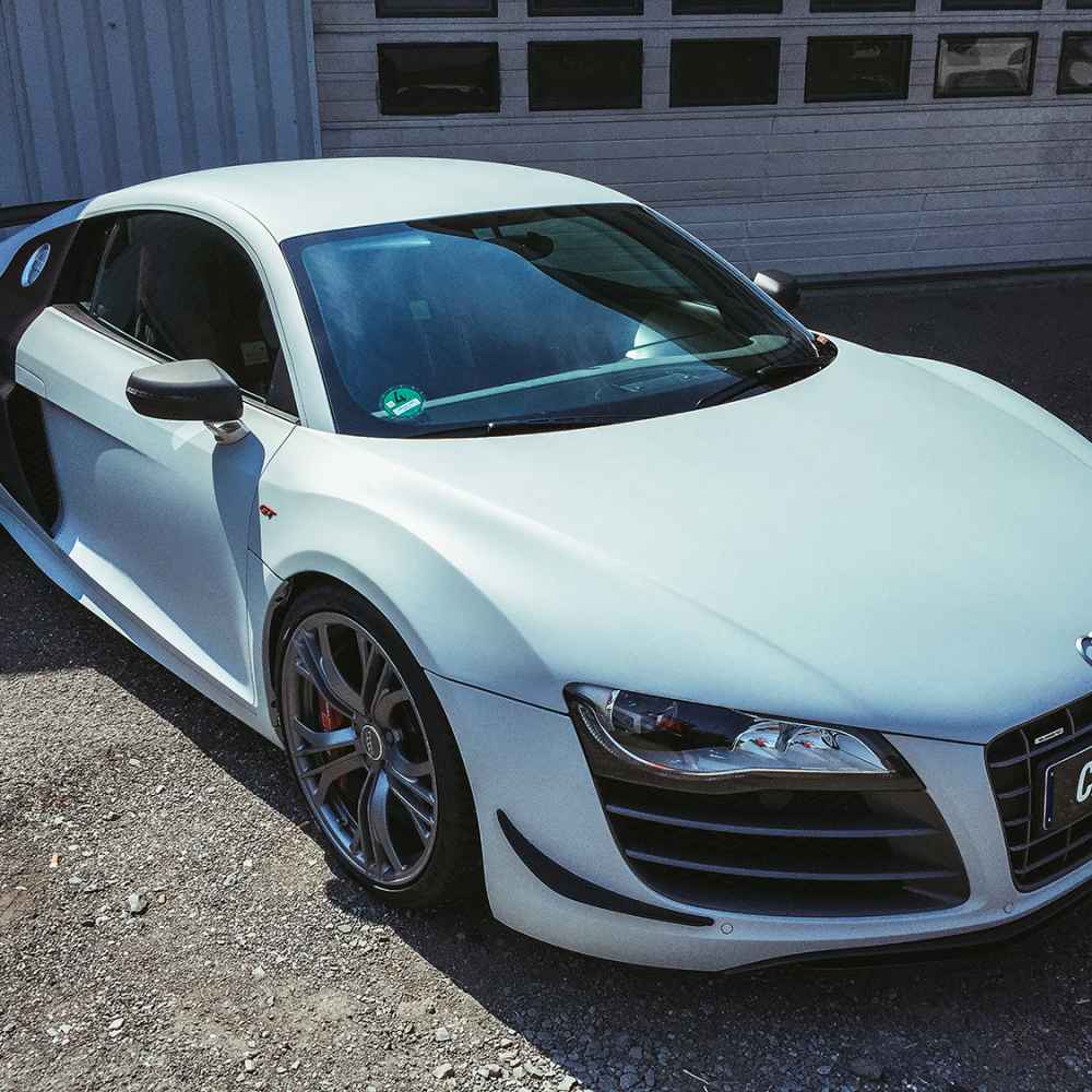 Audi R8 GT komplett gedippt mit CARDIP® Sprühfolie in Transparent / Steinschlagschutz Matt