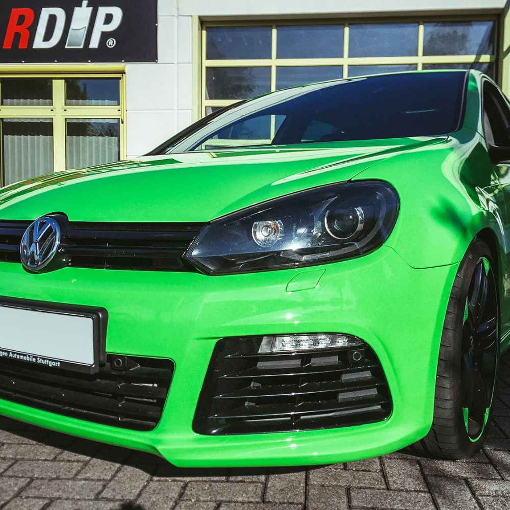 VW Golf 6 R komplett gedippt mit CARDIP® Sprühfolie in Giftgrün Glanz